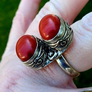 New Unique Coral Silver Ring.